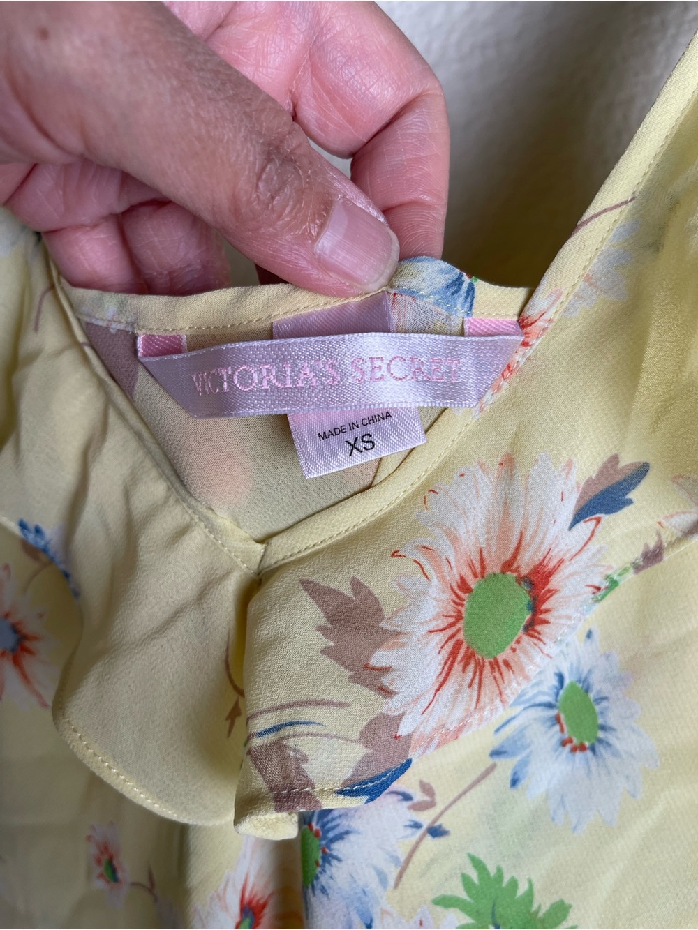 Y2K Victoria’s Secret Ruffle Floral Slip Dress Sheer Faux Wrap Lingerie Size XS - Picture 6 of 10
